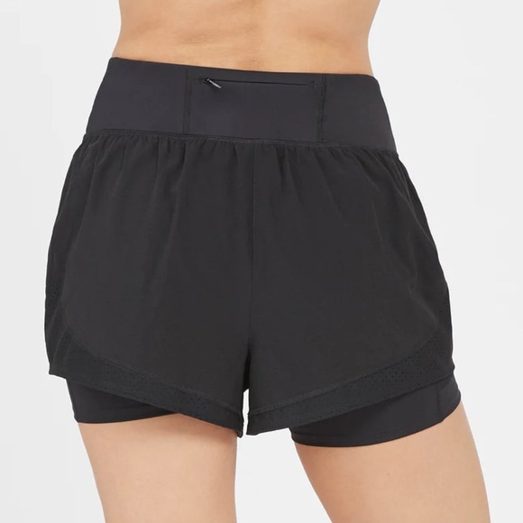 SPANX Black “Get Moving Shorts” With Compression Layer Size Small New With Tags! - Picture 5 of 15